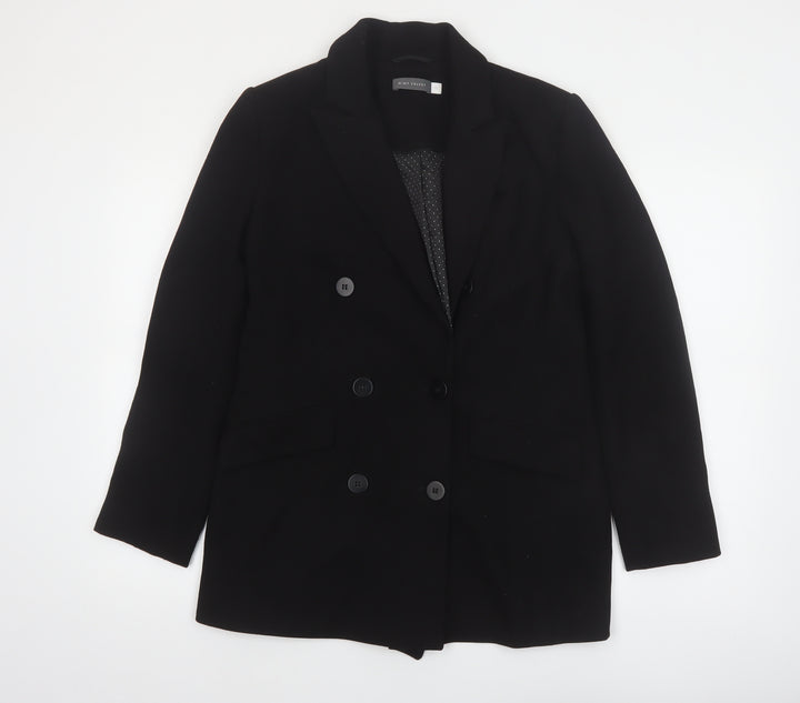 Mint Velvet Women's Black Double-Breasted Blazer Size 12