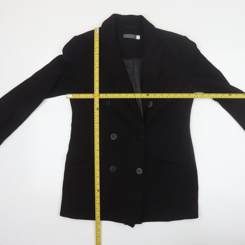 Mint Velvet Women's Black Double-Breasted Blazer Size 12