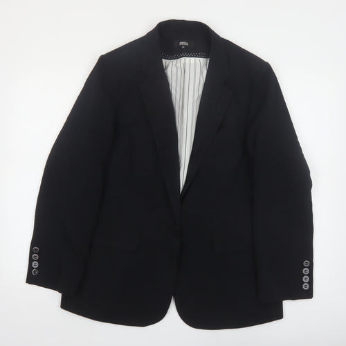 Marks & Spencer Women Black Size 20 Regular Fit Blazer Jacket