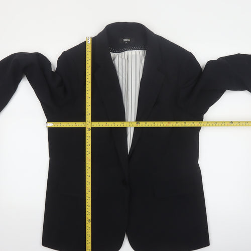 Marks & Spencer Women Black Size 20 Regular Fit Blazer Jacket
