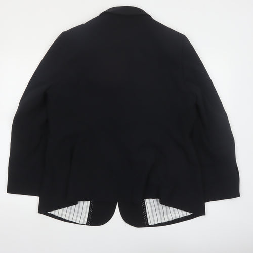 Marks & Spencer Women Black Size 20 Regular Fit Blazer Jacket