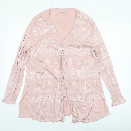 New Fast Women’s Pink Floral Tunic Blouse Size 16 Acetate Viscose