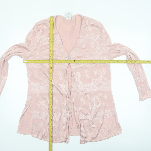 New Fast Women’s Pink Floral Tunic Blouse Size 16 Acetate Viscose