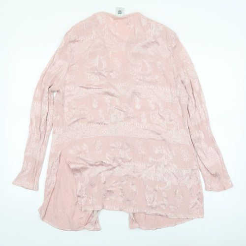 New Fast Women’s Pink Floral Tunic Blouse Size 16 Acetate Viscose