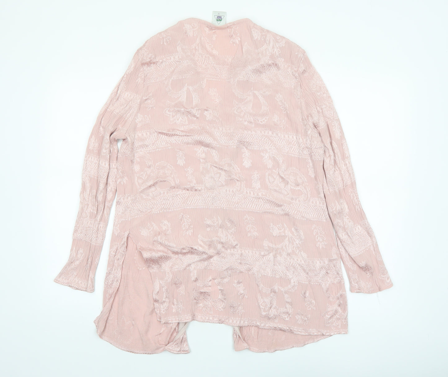 New Fast Women’s Pink Floral Tunic Blouse Size 16 Acetate Viscose