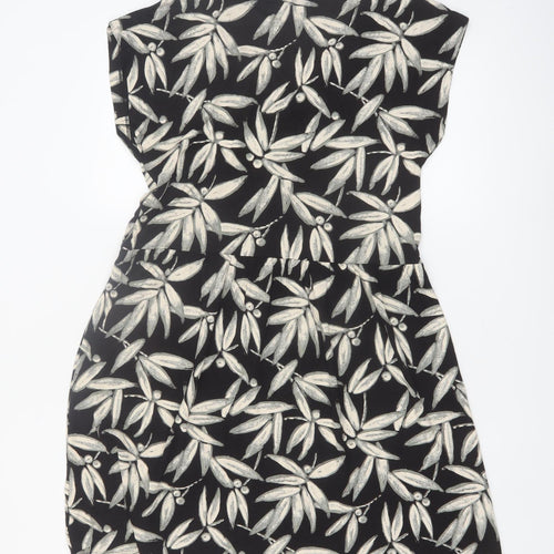 Next Women’s Black Floral Fit & Flare Viscose Dress Size 16