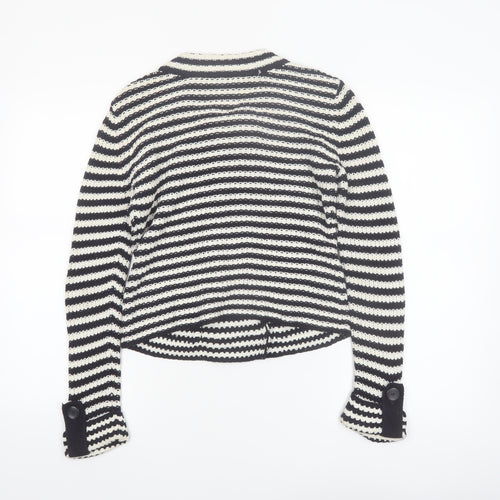 Talbots Women’s Black & White Petite Cardigan Cotton Knit Size S