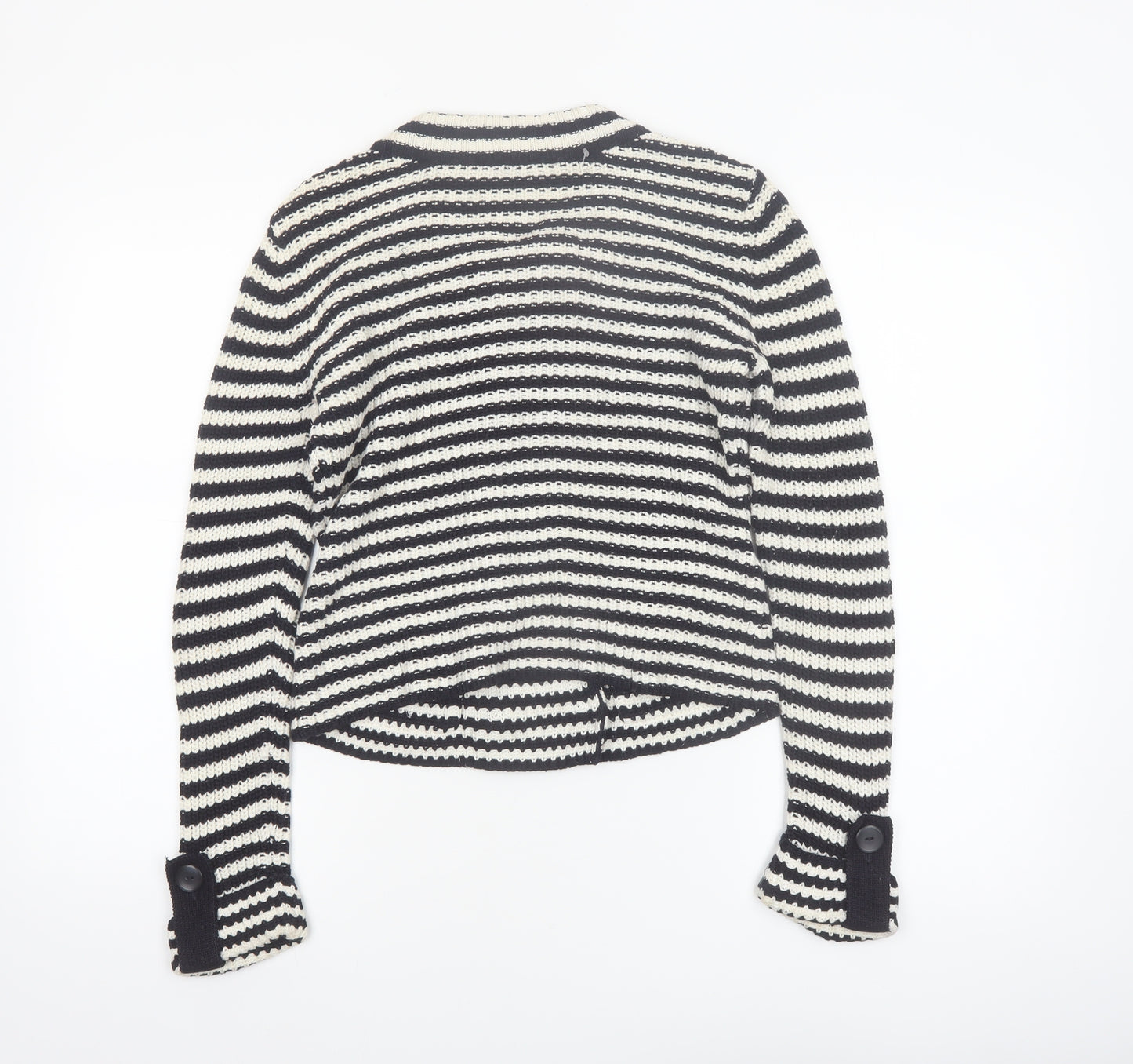 Talbots Women’s Black & White Petite Cardigan Cotton Knit Size S
