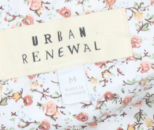 Urban Renewal Women's White Floral Cotton Slip Dress M