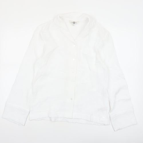 Marks and Spencer Autograph Women’s White Cotton Pyjama Shirt Size 6