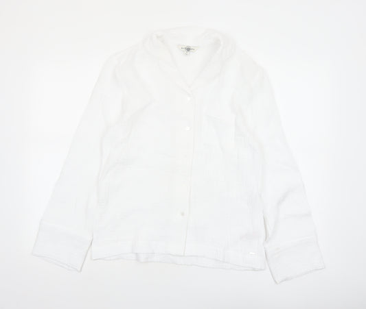 Marks and Spencer Autograph Women’s White Cotton Pyjama Shirt Size 6