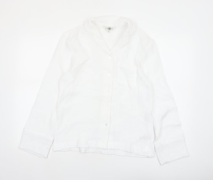 Marks and Spencer Autograph Women’s White Cotton Pyjama Shirt Size 6
