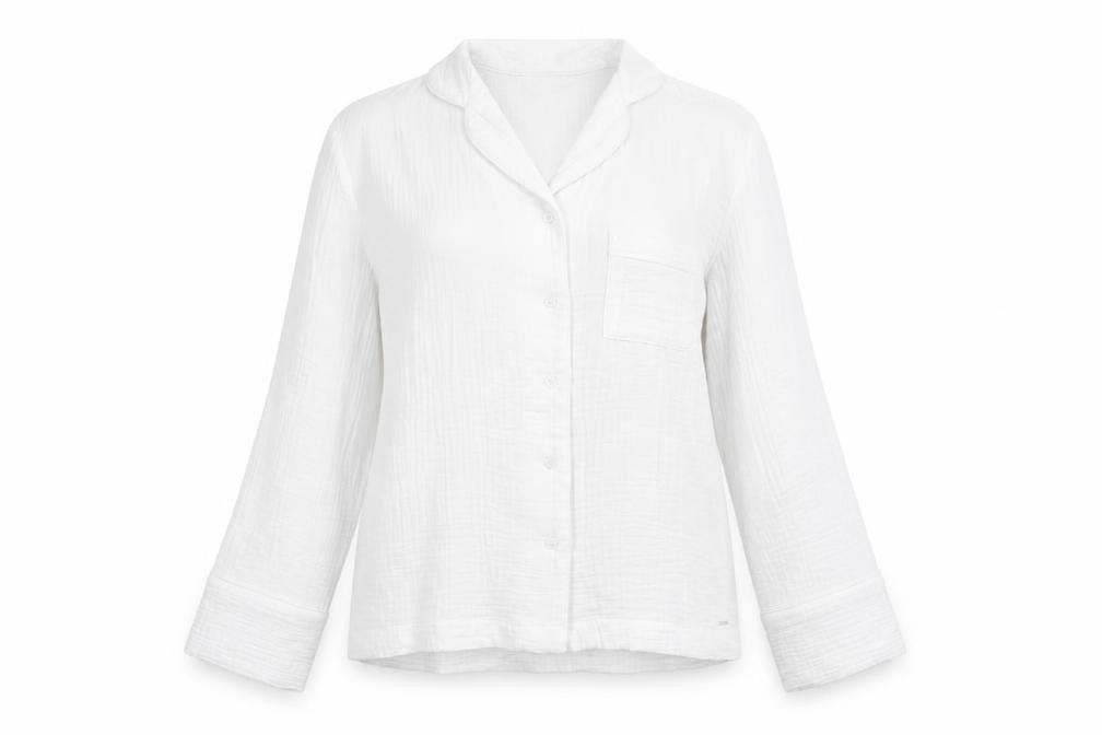 Marks and Spencer Autograph Women’s White Cotton Pyjama Shirt Size 6