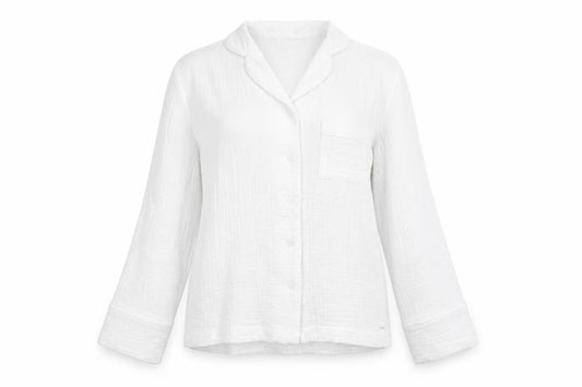 Marks and Spencer Autograph Women’s White Cotton Pyjama Shirt Size 6
