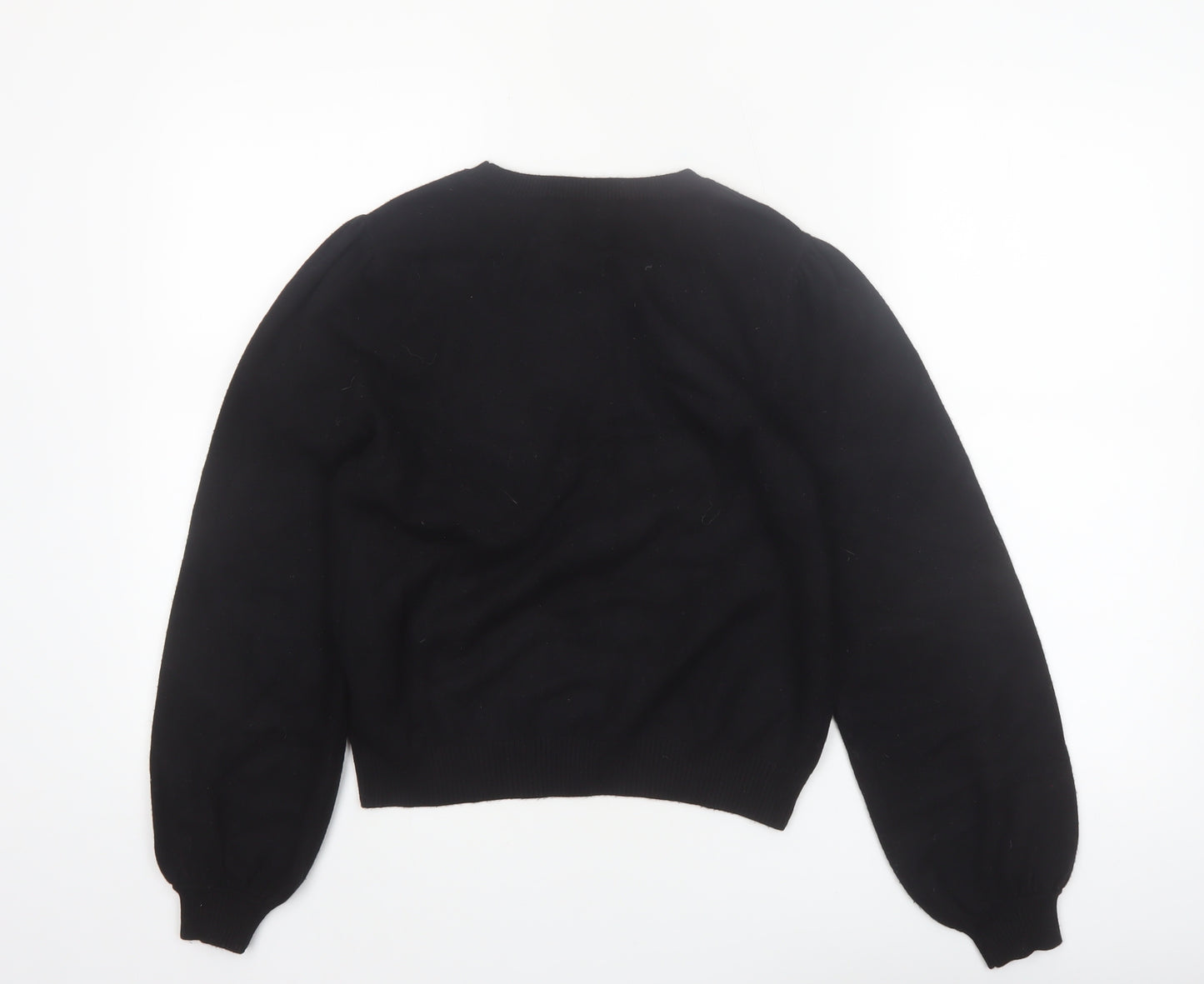 Mint Velvet Women's Black Bow Pullover Jumper Size M