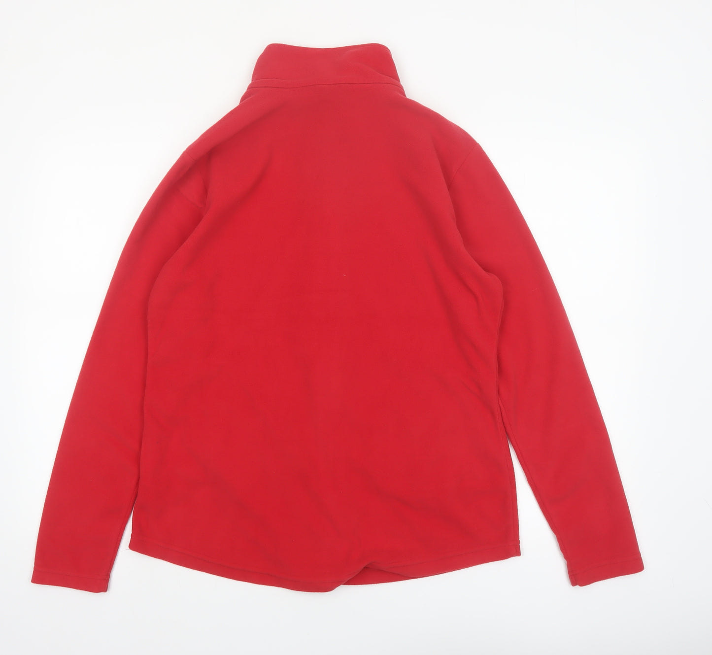Janina Women Red Fleece Full Zip Jacket Size 14