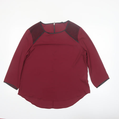 Star by Julien Macdonald Women's Red 3/4 Sleeve Blouse Size 16