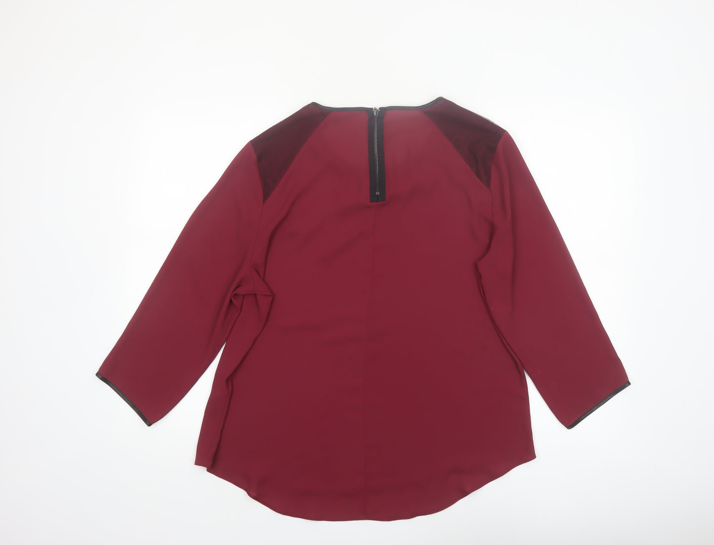 Star by Julien Macdonald Women's Red 3/4 Sleeve Blouse Size 16