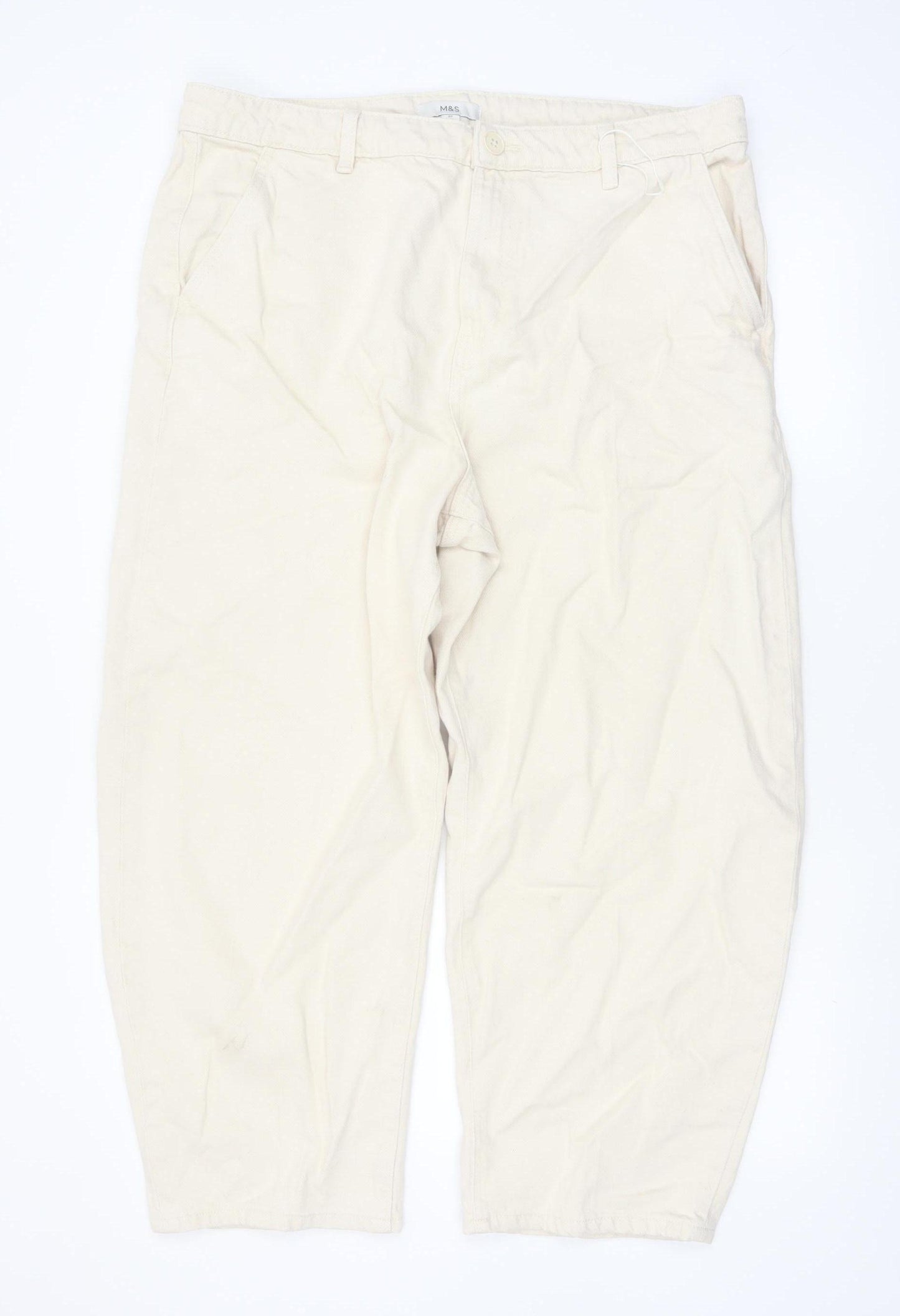Marks and Spencer Women’s Beige Size 20 Straight Jeans