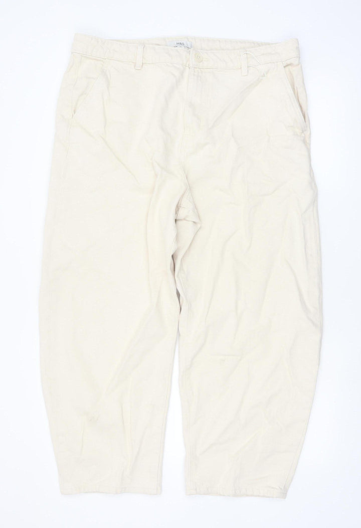 Marks and Spencer Women’s Beige Size 20 Straight Jeans