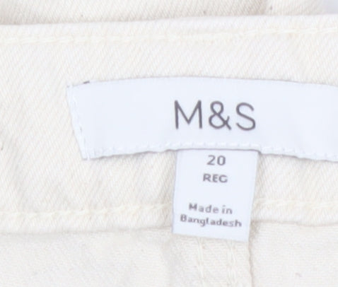 Marks and Spencer Women’s Beige Size 20 Straight Jeans