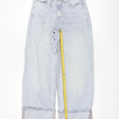 Marks and Spencer Women’s Blue Wide-Leg High Rise Jeans Size 8 Short