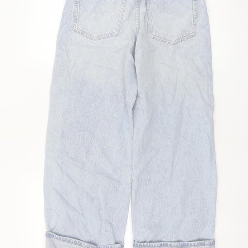 Marks and Spencer Women’s Blue Wide-Leg High Rise Jeans Size 8 Short