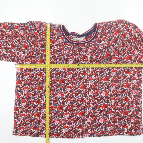 Brakeburn Womens Multicoloured Floral Cotton Tunic Blouse Size 16