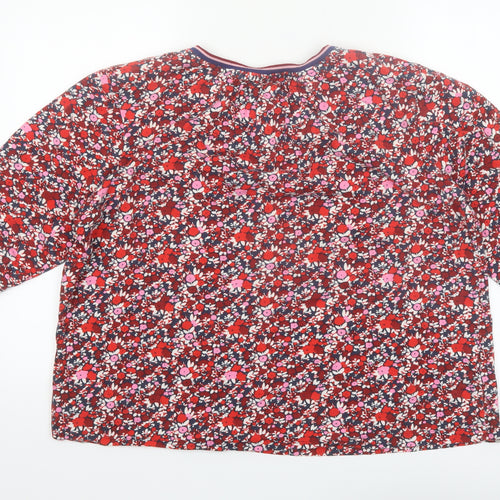 Brakeburn Womens Multicoloured Floral Cotton Tunic Blouse Size 16