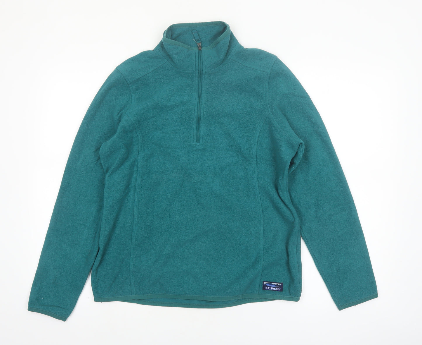 L.L. Bean Women's Teal Fleece Pullover Sweatshirt Size M Regular 1/2 Zip