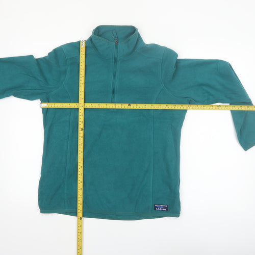 L.L. Bean Women's Teal Fleece Pullover Sweatshirt Size M Regular 1/2 Zip