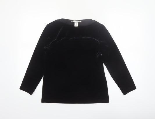 Sharon Young Women’s Black Velvet Long Sleeve Blouse Size S