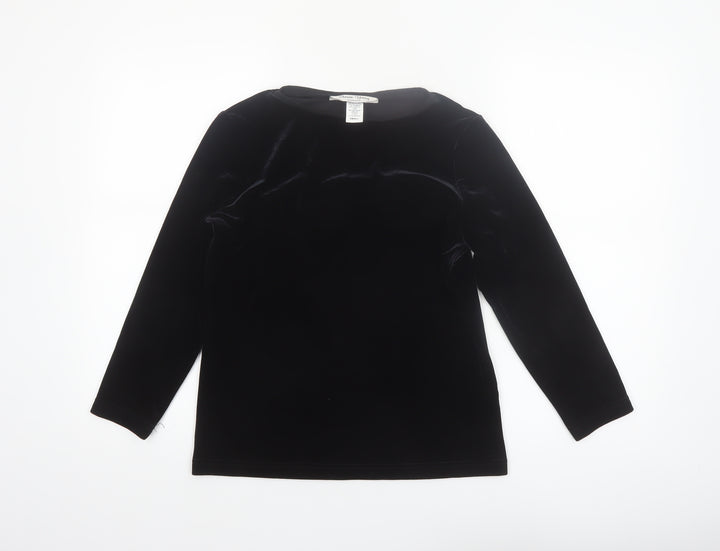 Sharon Young Women’s Black Velvet Long Sleeve Blouse Size S