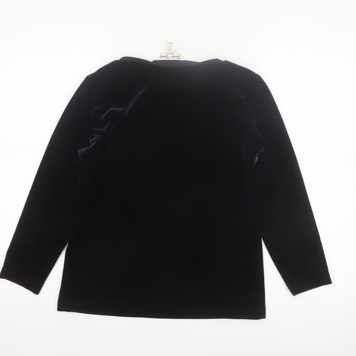 Sharon Young Women’s Black Velvet Long Sleeve Blouse Size S