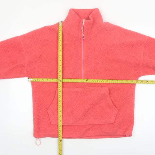 Dunnes Women Pink Fleece 1/2 Zip Pullover Sweatshirt Size S