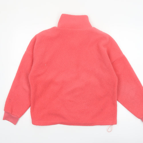 Dunnes Women Pink Fleece 1/2 Zip Pullover Sweatshirt Size S
