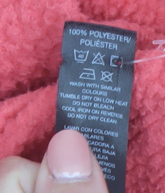 Dunnes Women Pink Fleece 1/2 Zip Pullover Sweatshirt Size S