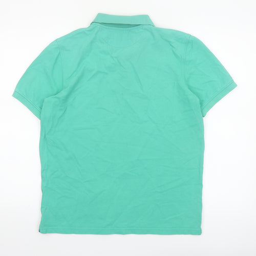Timberland Men's Green Regular Fit Cotton Polo Shirt Size S