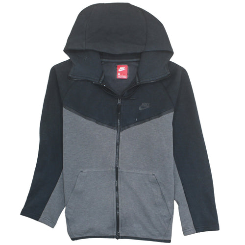 Nike Men’s Grey Full Zip Hoodie M Regular Fit Sportswear