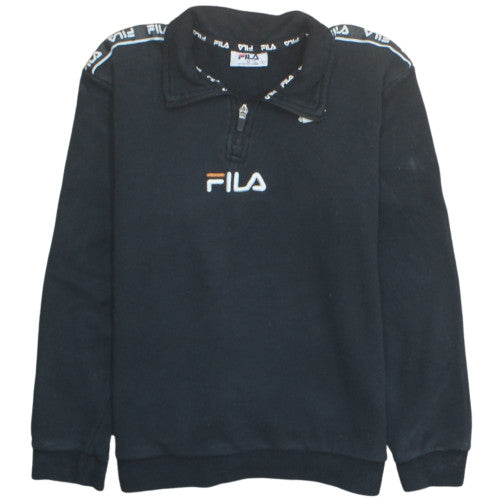 Fila Boys Black Size 12 1/4 Zip Pullover Sweatshirt