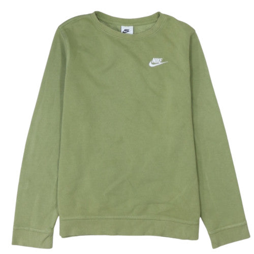 Nike Boys Green Crew Neck Fleece Sweatshirt XL (158-170cm) Pullover