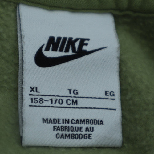 Nike Boys Green Crew Neck Fleece Sweatshirt XL (158-170cm) Pullover