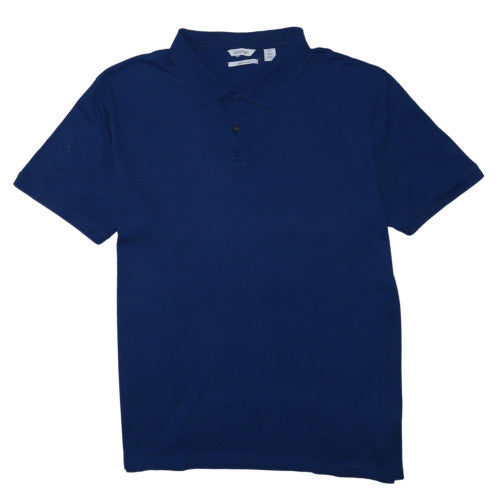 Calvin Klein Men’s Blue Liquid Touch Polo Shirt XL Cotton