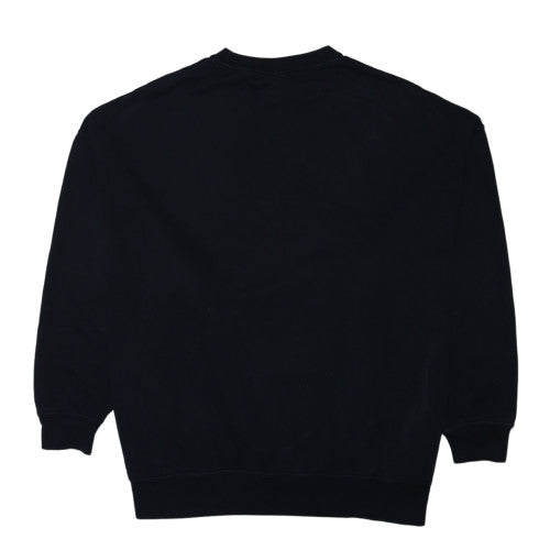 Nike Womens Black Small Pullover Crew Neck Sweatshirt Cotton Blend
