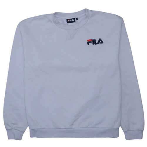 Fila Womens White Crew Neck Pullover Sweatshirt Size L