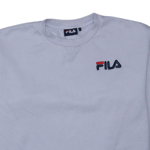 Fila Womens White Crew Neck Pullover Sweatshirt Size L