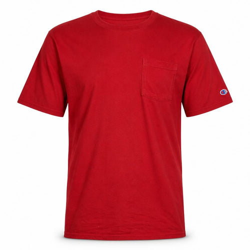 Champion Mens Red Cotton Crew Neck T-Shirt Size L