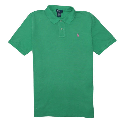 Ralph Lauren Girls Green Polo Shirt XL (18-20) 100% Cotton Classic Fit