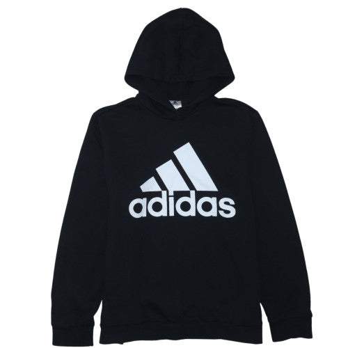 Adidas Womens Black XL Pullover Hoodie Cotton Blend Logo Sportswear