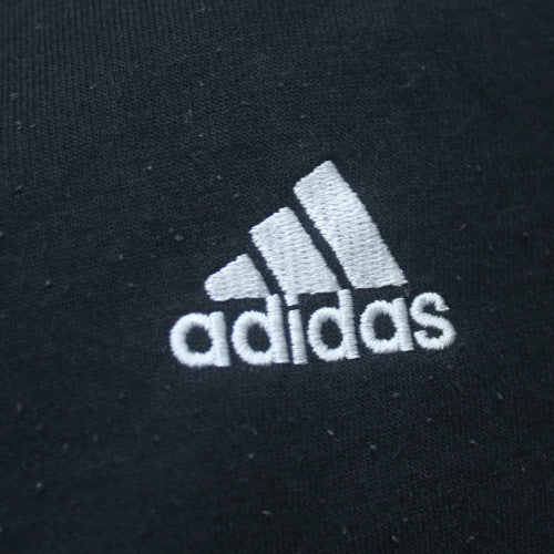 Adidas Womens Black XL Pullover Hoodie Cotton Blend Logo Sportswear